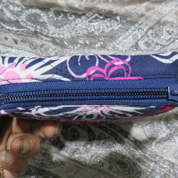 Vera Bradley Floral Wallet - Pink and Navy - Picture 6 of 9